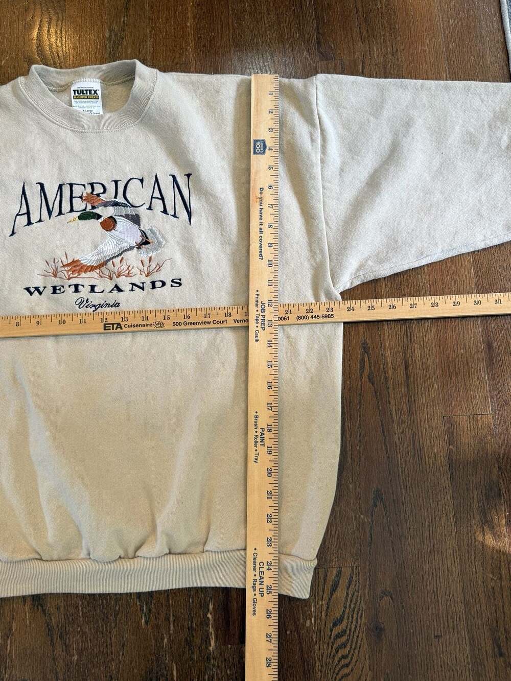 Vintage Tultex American Wetlands Virginia Embroidered Sweatshirt XL - Picture 4 of 4